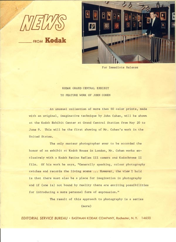 Kodak Press Release 1968