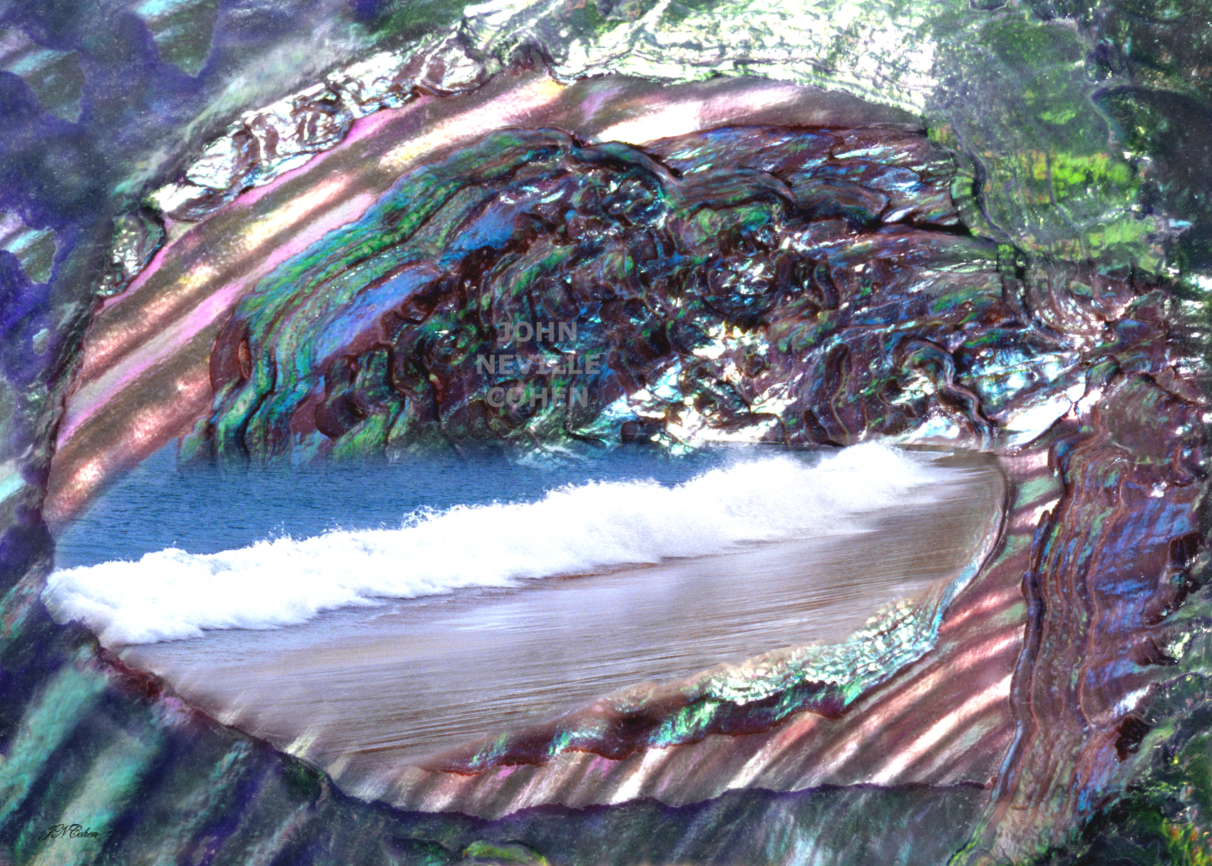 019Sea-Shell, Painting with Light Limited Edition Prints for Sale by John Neville Cohen